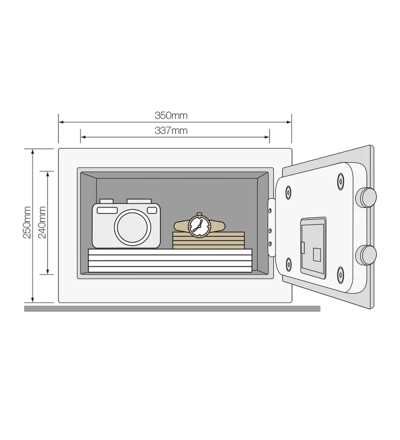 YSEM/250/EG1 Maximum Security Certified Safe Locker-Home, PIN, Black - Image 2