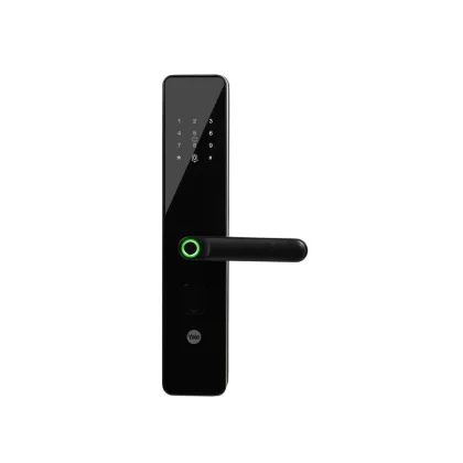 Yale YDME100NxT Smart Door Lock, Black, Fingerprint, PIN, RFID, Manual Key Access