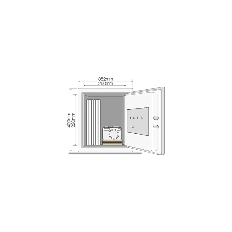 YFM/420/FG2 - Electronic Office Fire Safe Locker Box (Large) - Image 4