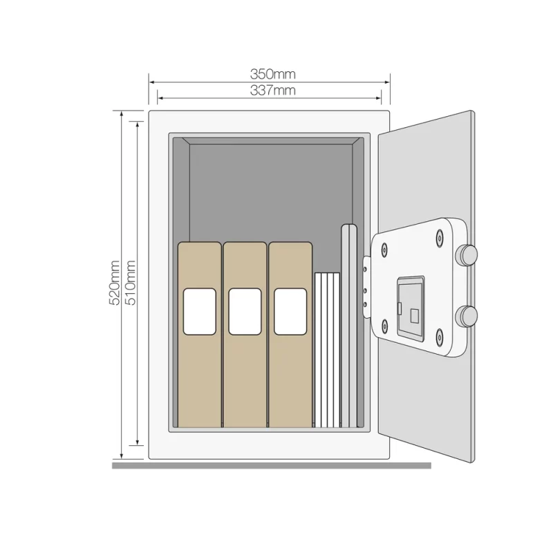 YSEM520EG1 Maximum Security Certified Locker-Professional, PIN, Black - Image 6