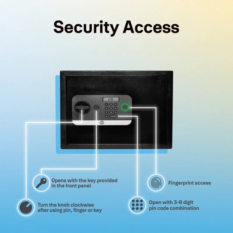 Yale Stellar Biometric Safe Locker with Keypad- Medium - Image 2