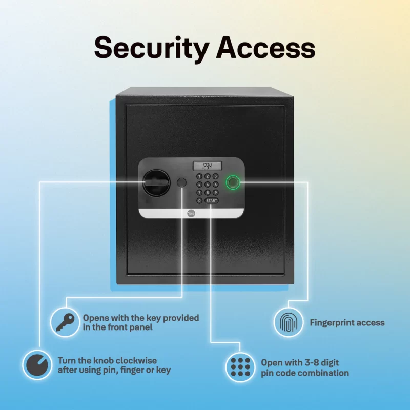 Yale Stellar Biometric Safe Locker with Keypad- Extra Large for Home and Office - Image 2